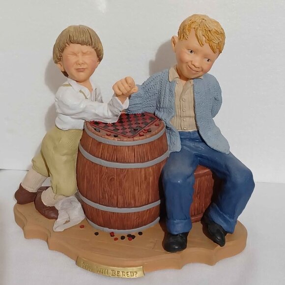 Tom Clark Cairn Studio USA 1995 Sculpture "WHO WILL BE RED?" by Roberta Griffin - Picture 1 of 12